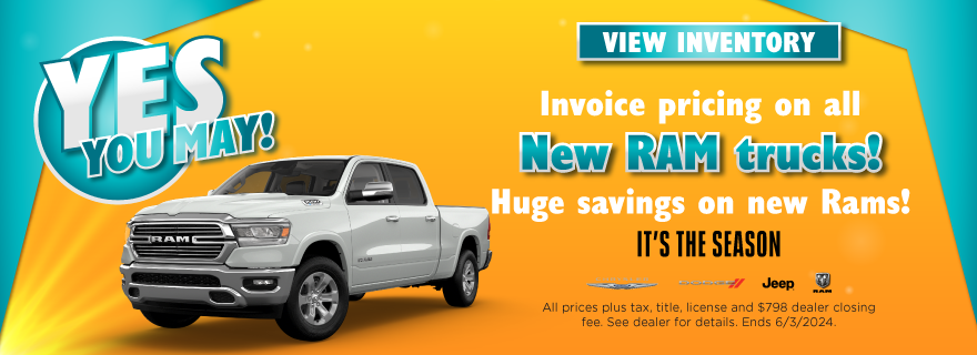 Invoice Pricing on All New Ram Trucks!